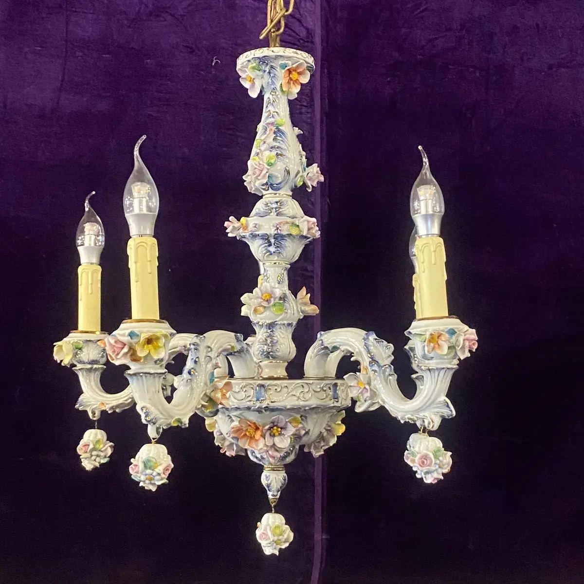 Beautiful Antique Porcelain Chandelier - Sold 1