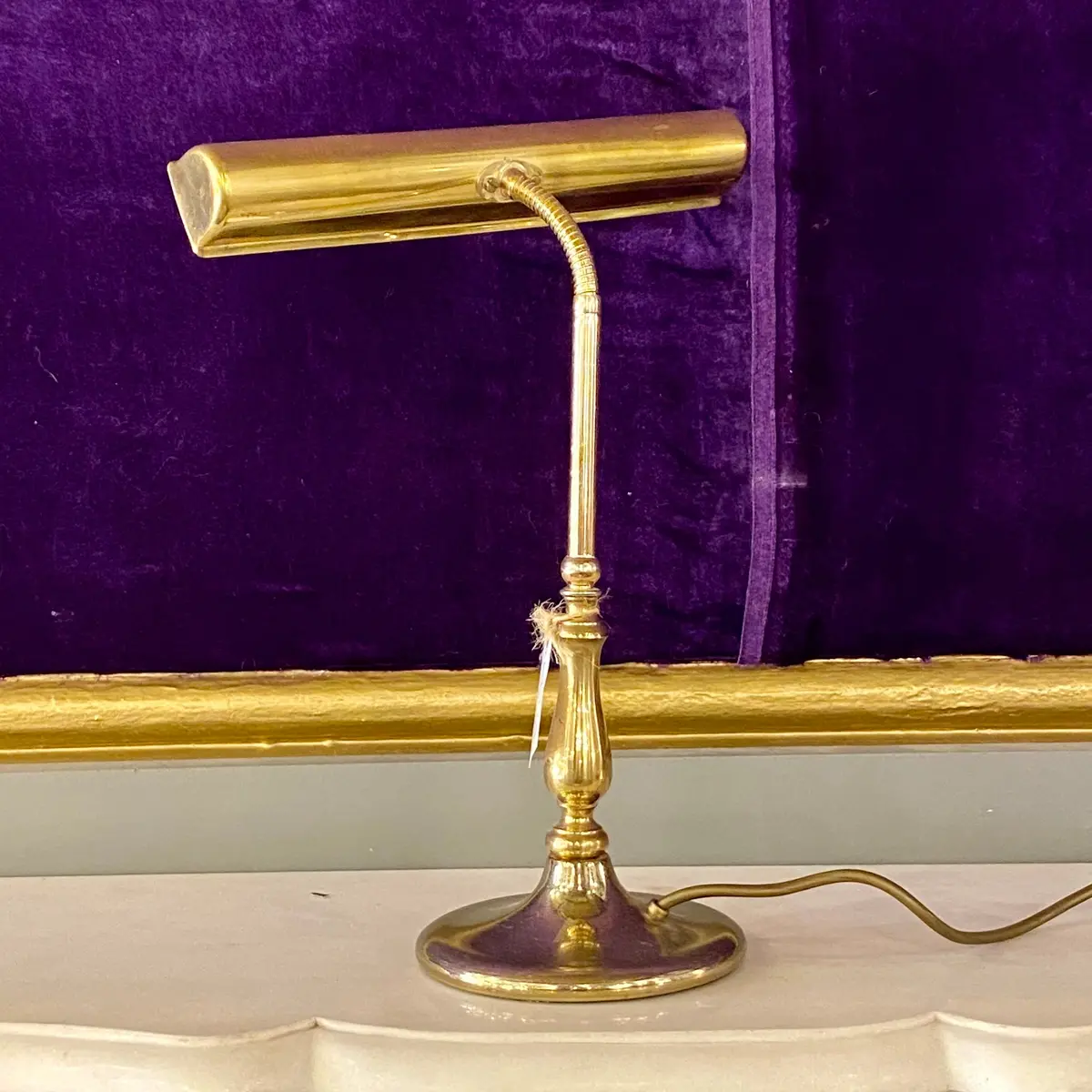 Vintage Polished Brass Desk Lamp - Sold 1