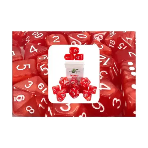 Role 4 Initiative Poly Set Marble Red W/White, Arch'd4 (15) 1
