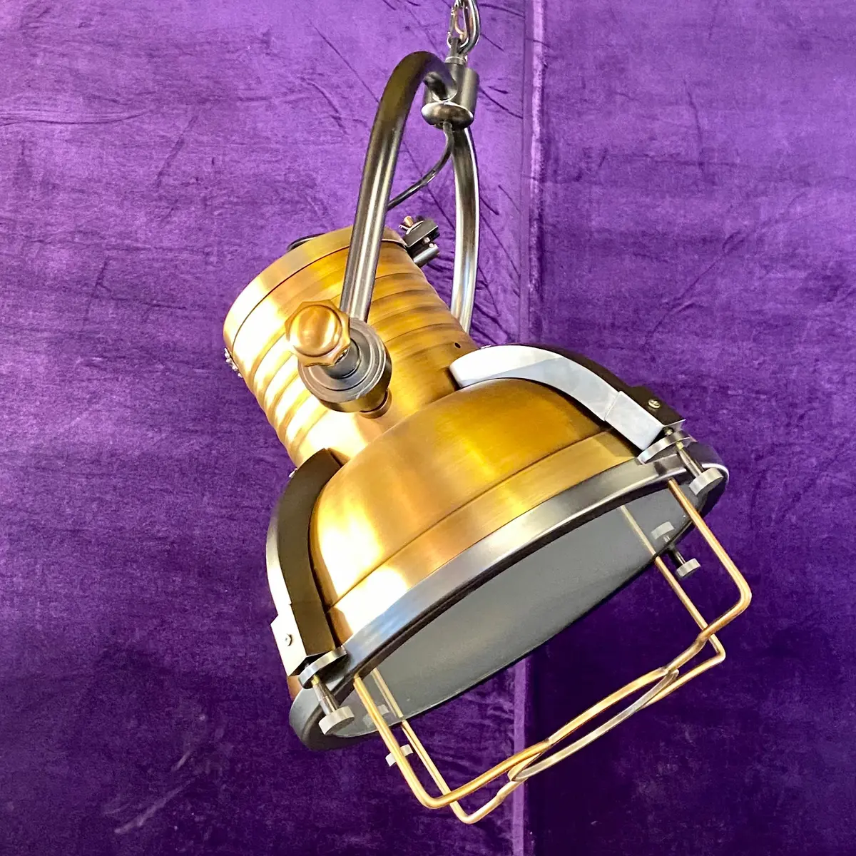 Nautical Style Pendant With Frosted Glass 1