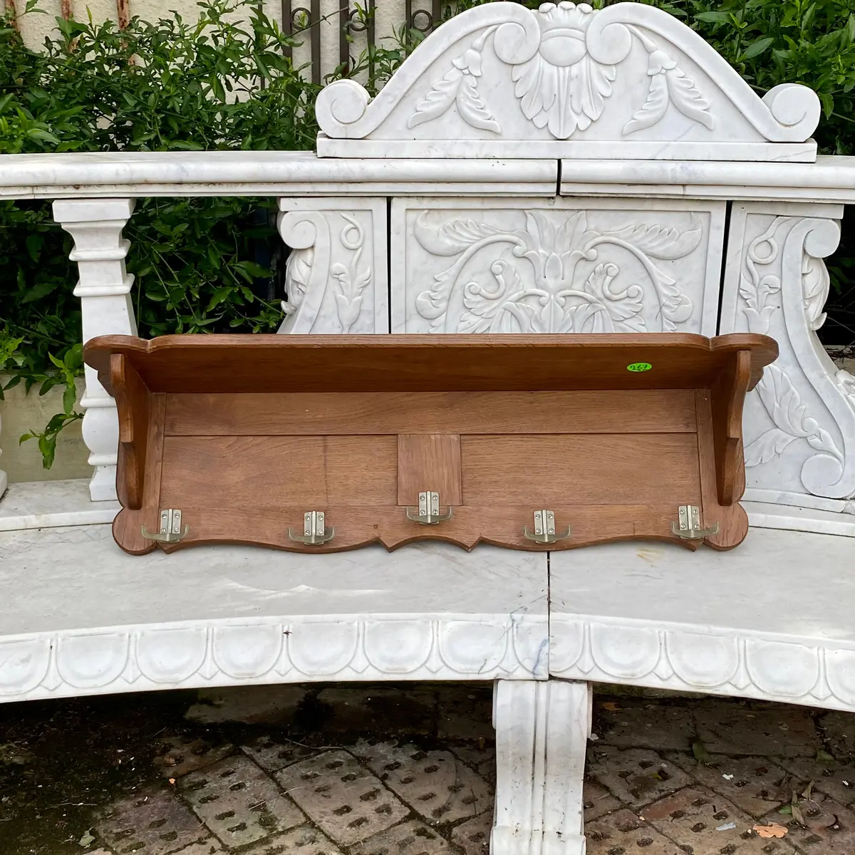 Antique French Oak Coat Rack 1
