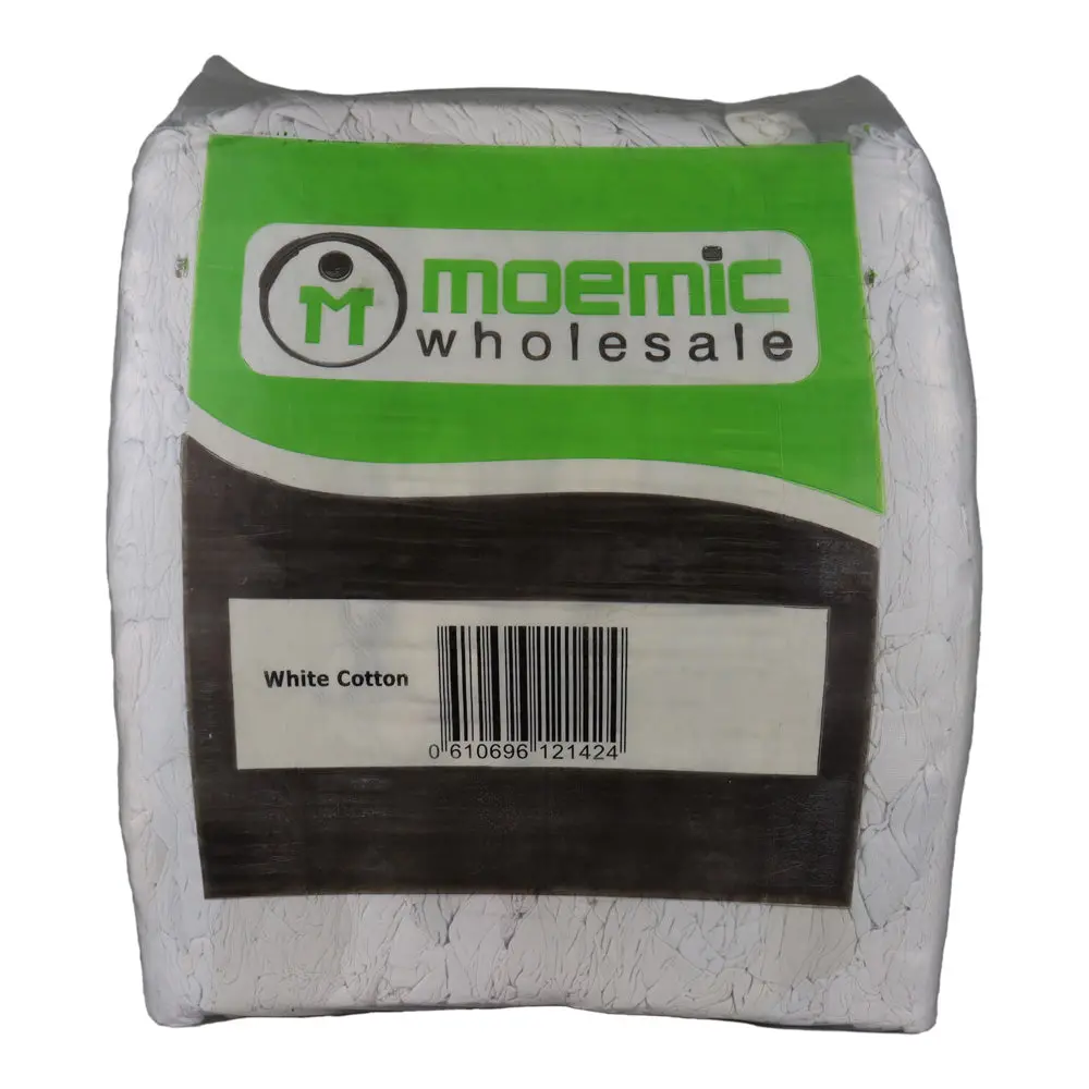 Moemic White Cotten Rags 10Kg Cleaning Staining Multipurpose Bulk 1