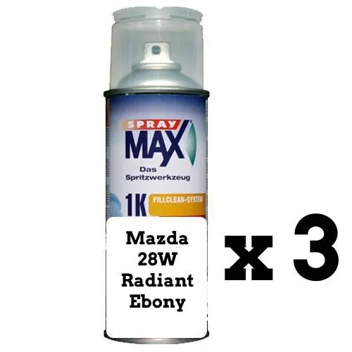 Auto Touch Up Can Mazda 28W Radiant Ebony Paint 2 3 6 Cx-5 Cx-9 Bt50 298Ml X 3 1