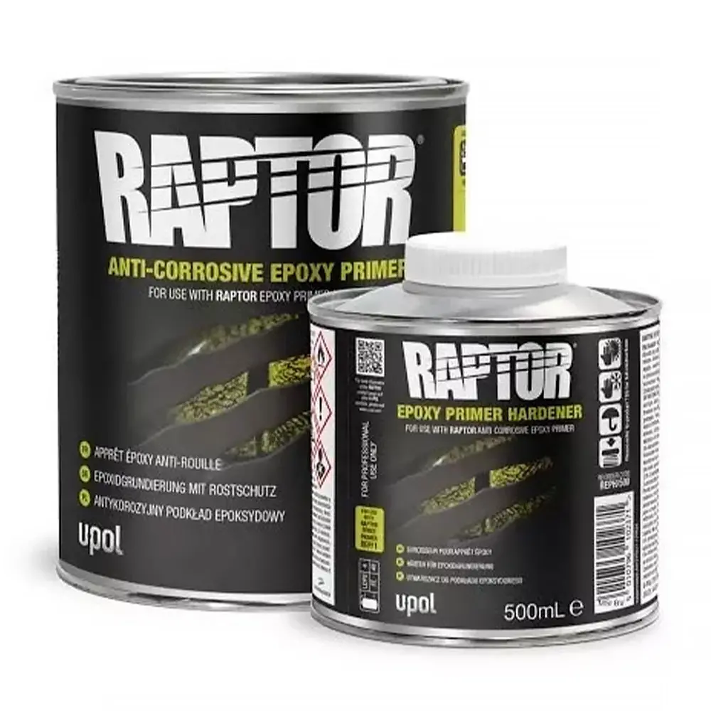 U-Pol Raptor Bedliner Anti Corrosive Epoxy Primer Grey 2:1 1.5L Kit 1