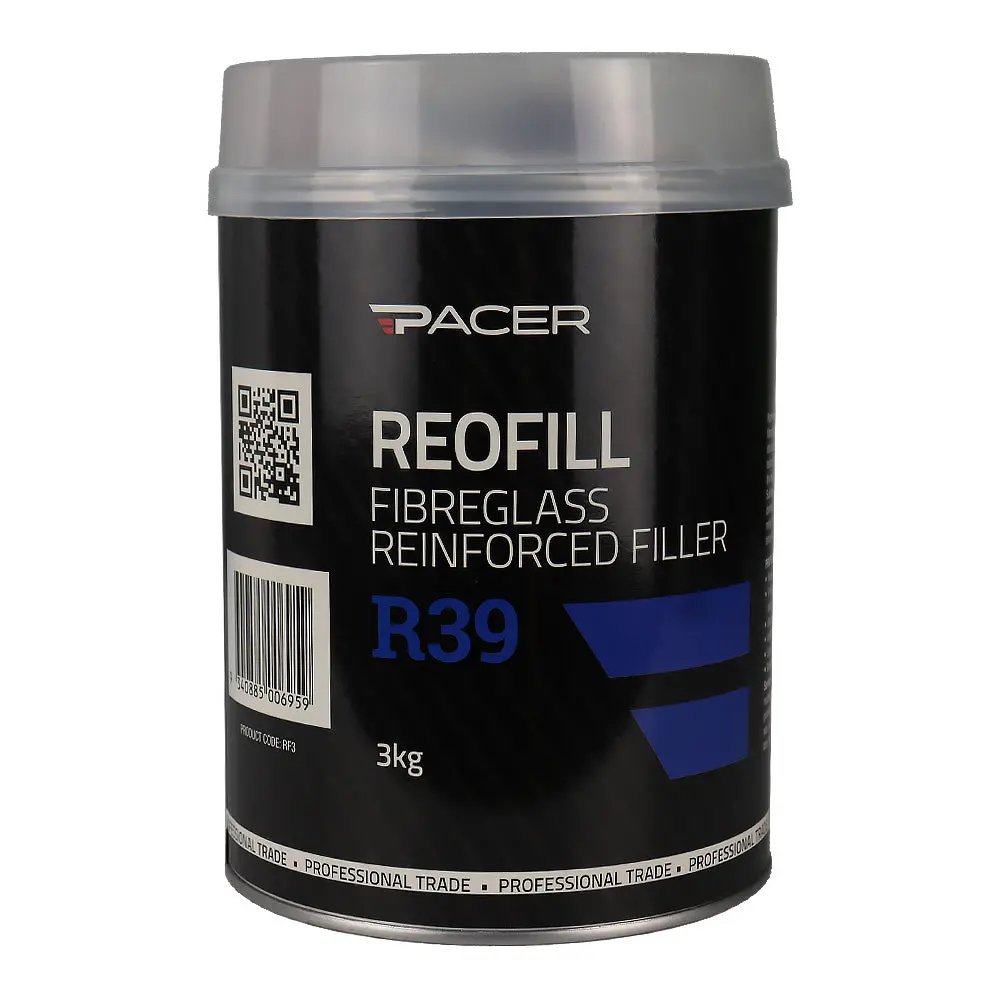Pacer R39 Reofill With Hardener 3Kg Fibreglass Reinforced Automotive Filler 1