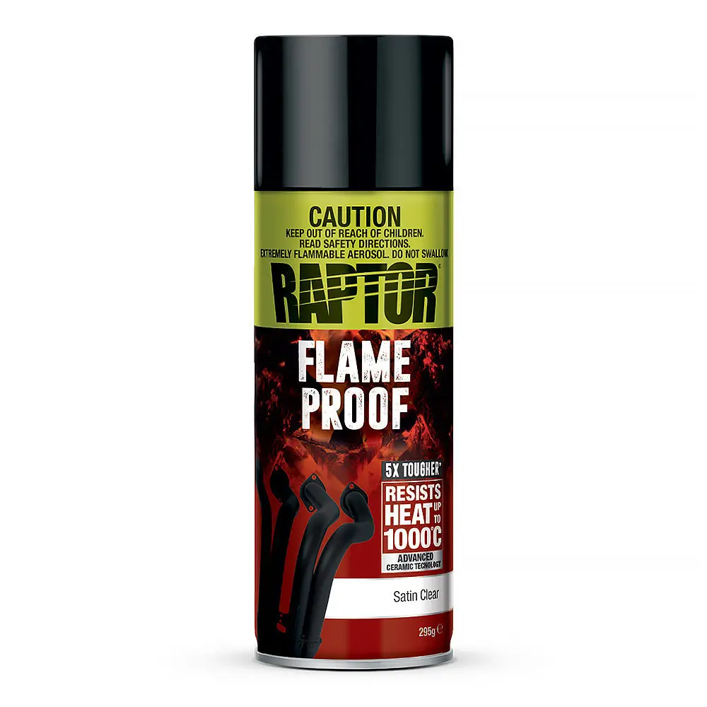 U-Pol Raptor High Temp Flameproof Primer Spray Paint Aerosol 295G Grey 1