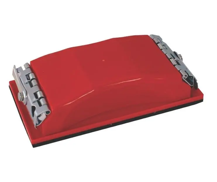 Hand Held Pad Red Plastic Rubbing Sanding Block With Clip 163Mm X 86Mm 1