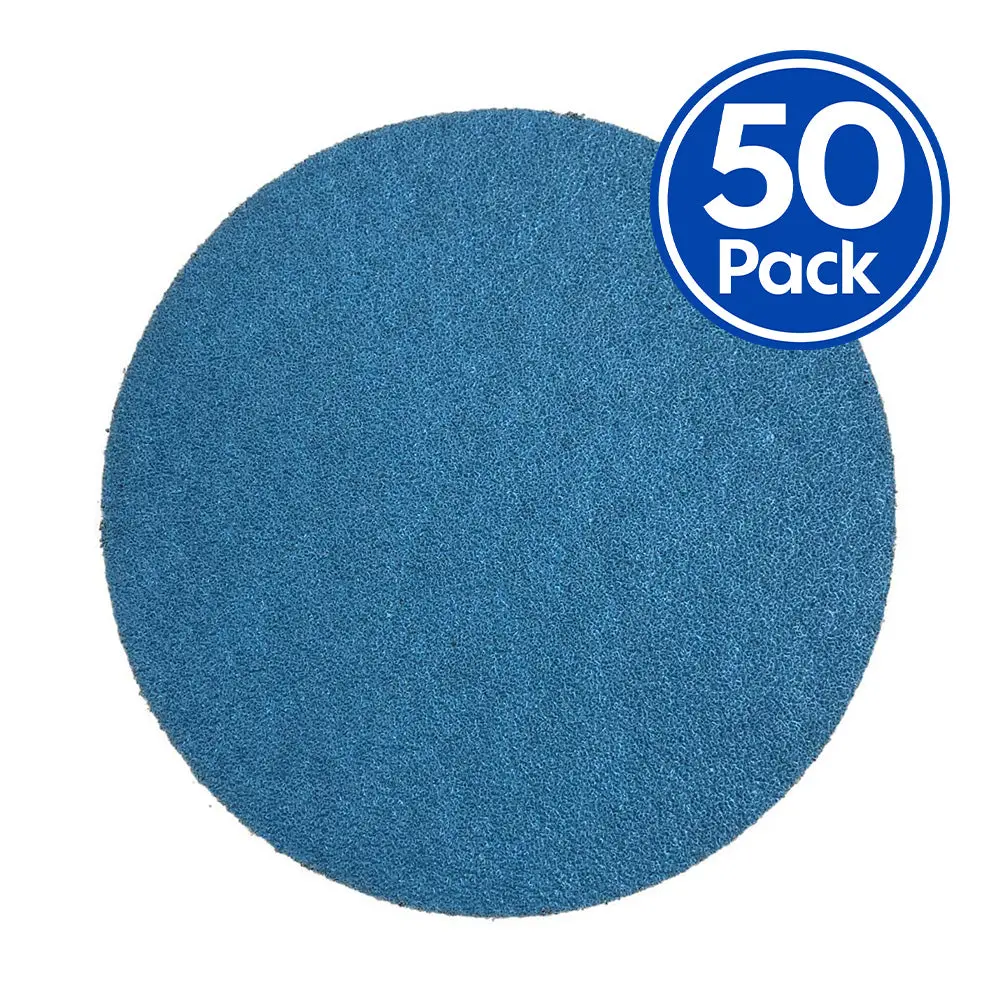 Revcut Blue Sandpaper Grit P36 200Mm Stick On No Hole X 50 Pack Box 8 Inch 1