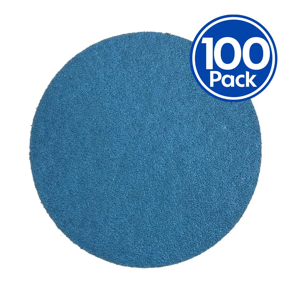 Revcut Blue Sandpaper Grit P400 150Mm Stick On No Hole X 100 Pack Box 6 Inch 1