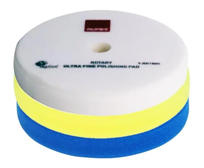 Rupes Bigfoot 155/160Mm Rotary Polishing Pads Coarse Fine & Ultra Fine X 3 Pack 1