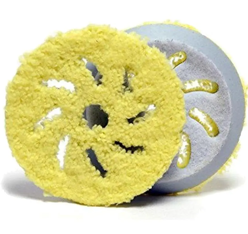 Rupes Bigfoot Yellow 150Mm Microfibre Buff Medium Pad 2 Pack 9.Bf150xm 1