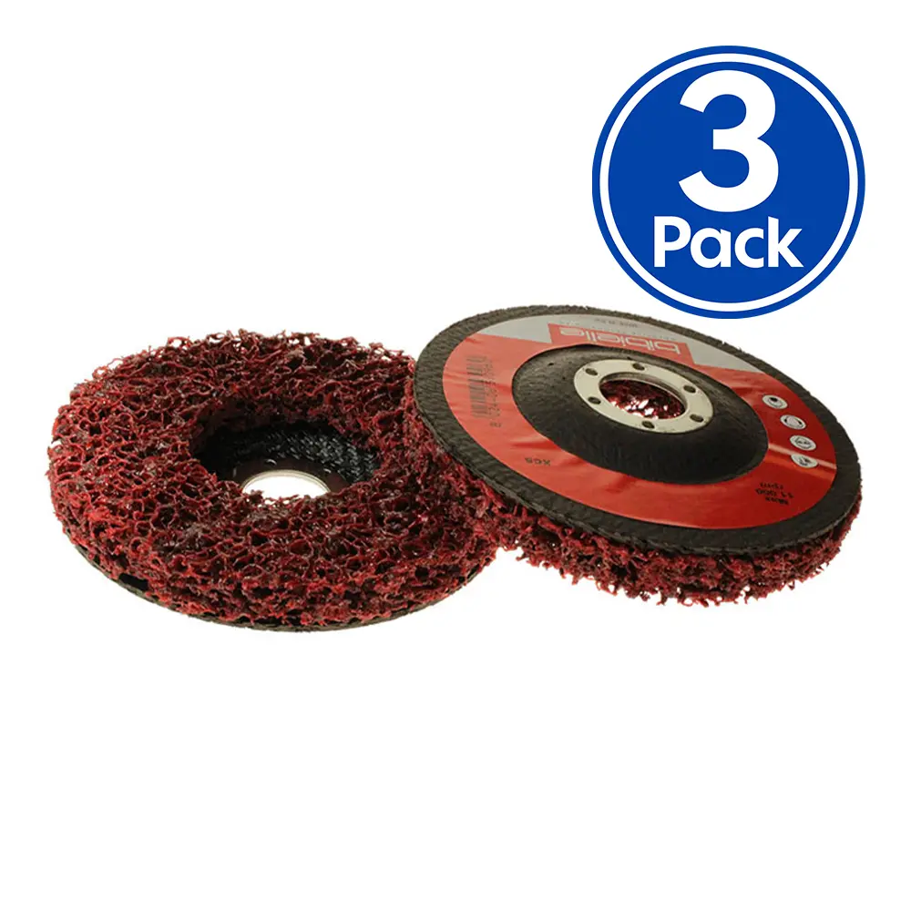 Abrasiflex Bibielle 127Mm X 22Mm Abrasive Depressed Centre Strip-It Disc Red X 3 Pack 1