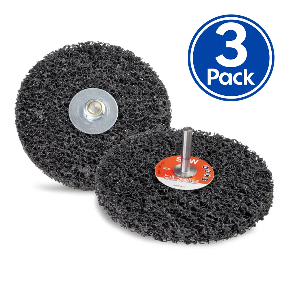 Abrasiflex Bibielle 100Mm X 13Mm X 6Mm Abrasive Strip-It Disc With Shaft Black X 3 Pack 1