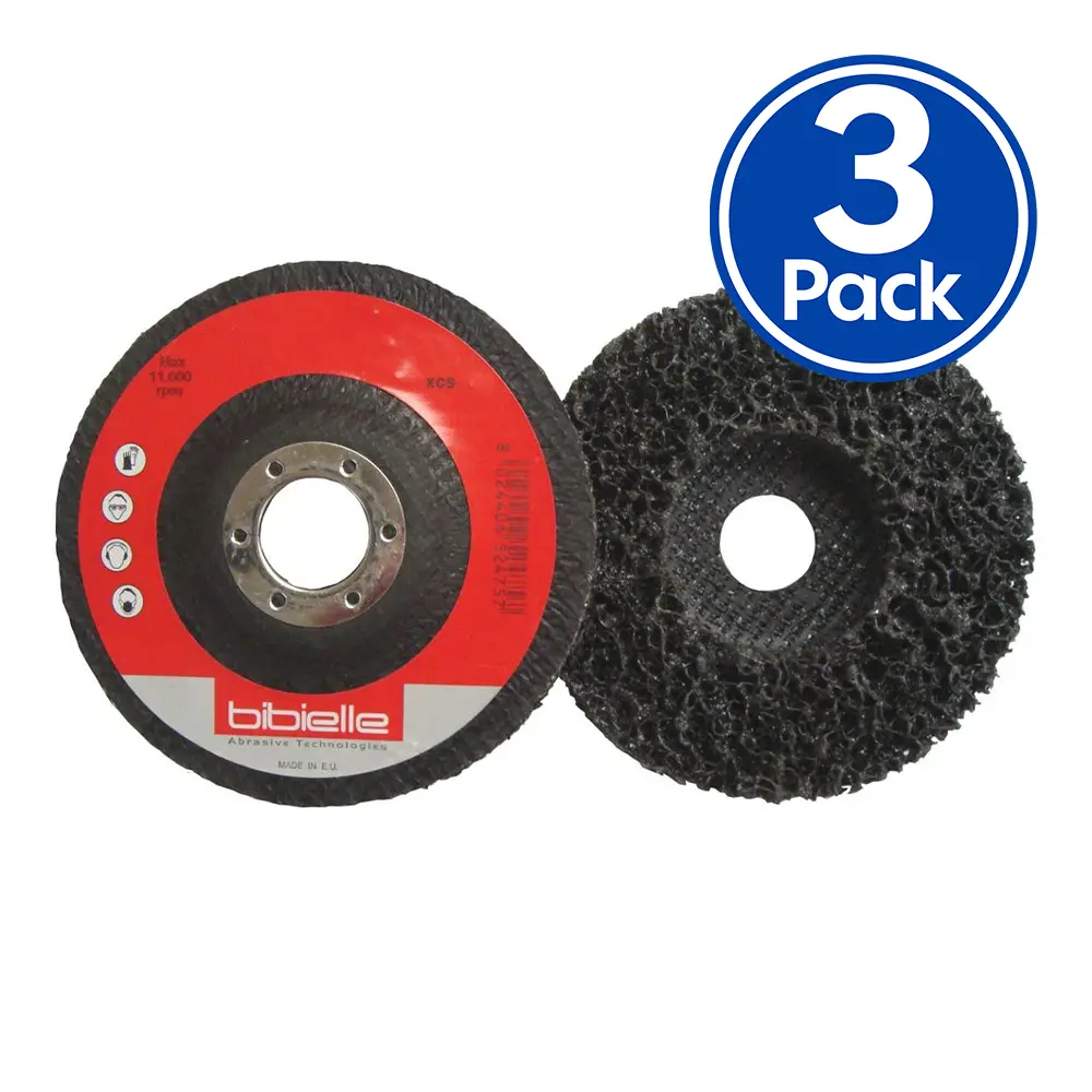 Abrasiflex Bibielle 115Mm X 22Mm Abrasive Depressed Centre Strip-It Disc Black X 3 Pack 1