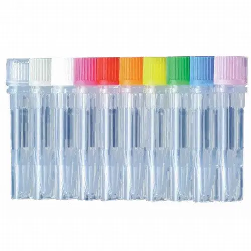 Microcentrifuge Tubes With Assorted Coloured Screw Caps, Sterile, 2.0 Ml, Free-Standing, Box Of 500 1