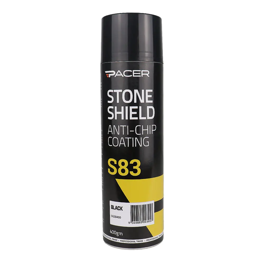 Pacer Stone Shield S83 Black 400Gm Aerosol Protective Coating Underbody Spray 1