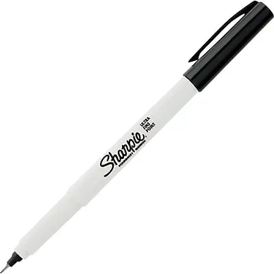 Sharpie® Permanent Marker, Ultra-Fine Point, Black 1