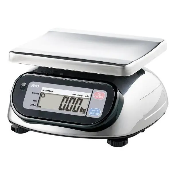 A&D Sk Series Washdown Scale, Stainless Steel, 2000 X 1 Grams 1