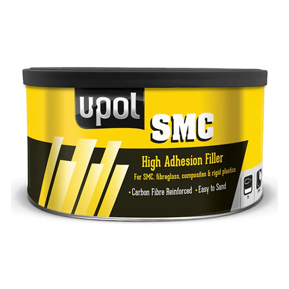 U-Pol Smc Carbon Fibre Reinforced Filler 1.1L Black High Adhesion Paste Sandable Putty 1