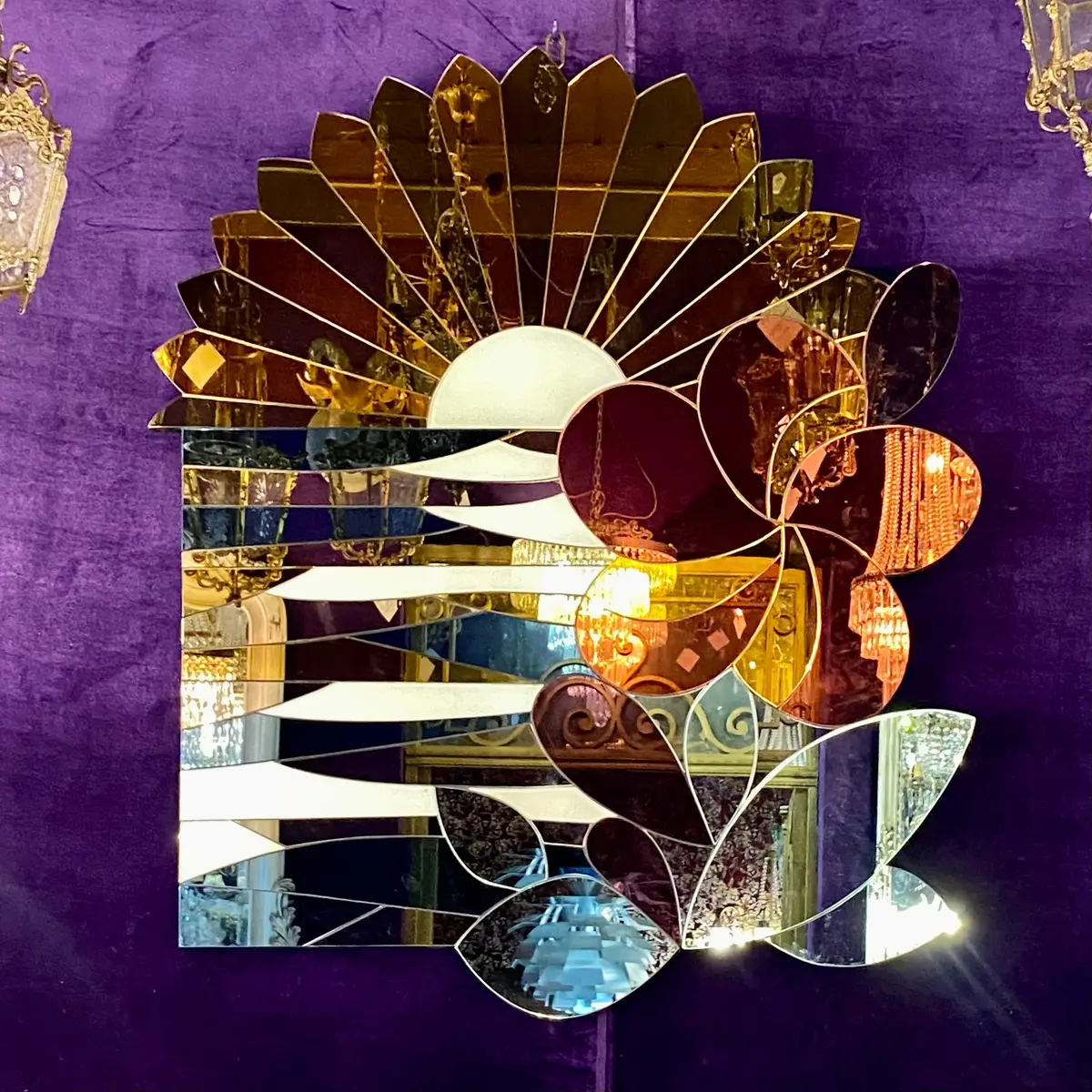 Coloured Mirror In An Image Of A Sunset - Sold 1