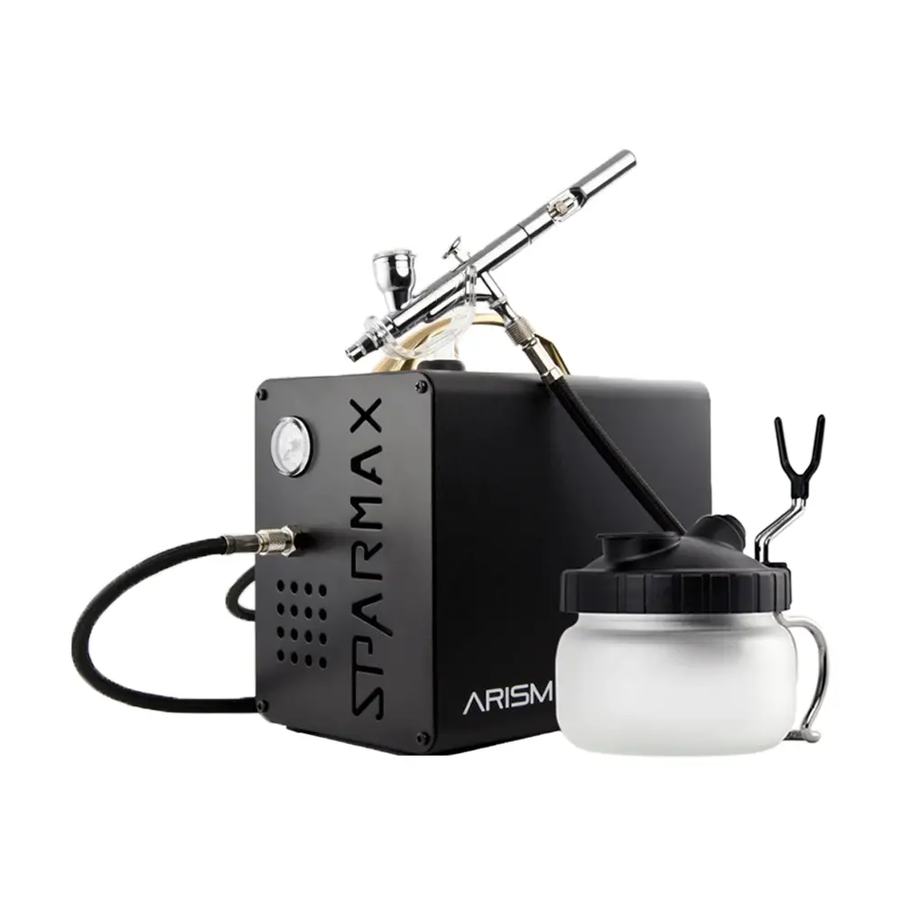 Sparmax Arism Sp35 Airbrush Kit Cleaning Pot Compressor 1