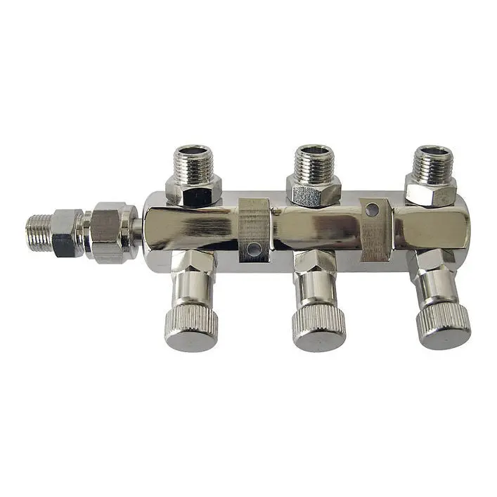 Sparmax Airbrush Manifold Individual Air Control Valve 1/8" Male 1 In 3 Out 1