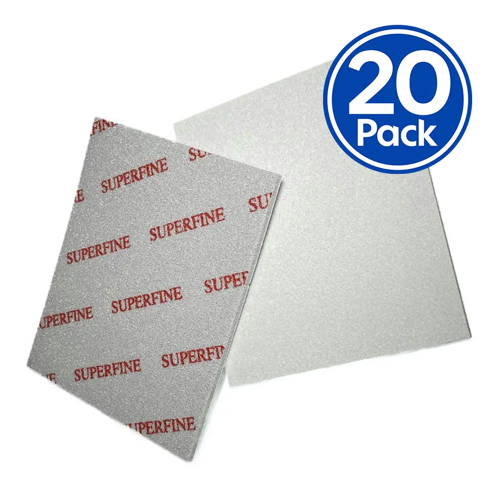 Abrasiflex Abrasive Flexible Sanding Sponge Block Super Fine 500 - 600 Grit X 20 Pack 1