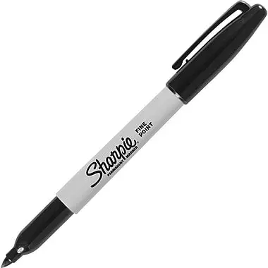 Sharpie® Permanent Marker, Fine Point, Black 1
