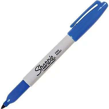 Sharpie® Permanent Marker, Fine Point, Blue 1