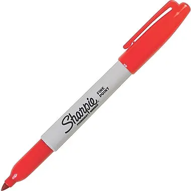 Sharpie® Permanent Marker, Fine Point, Red 1