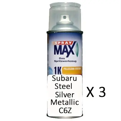 Auto Car Touch Up Can Steel Silver Metallic C6z X 3 1