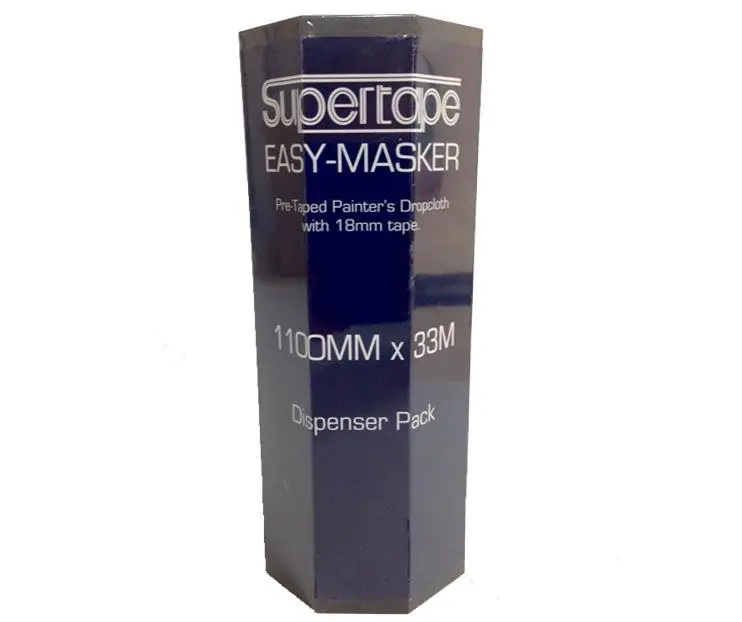 Supertape Pre-Taped Painter's Dropcloth With 18Mm Tape 1100Mm X 33M Dispenser Pack 1