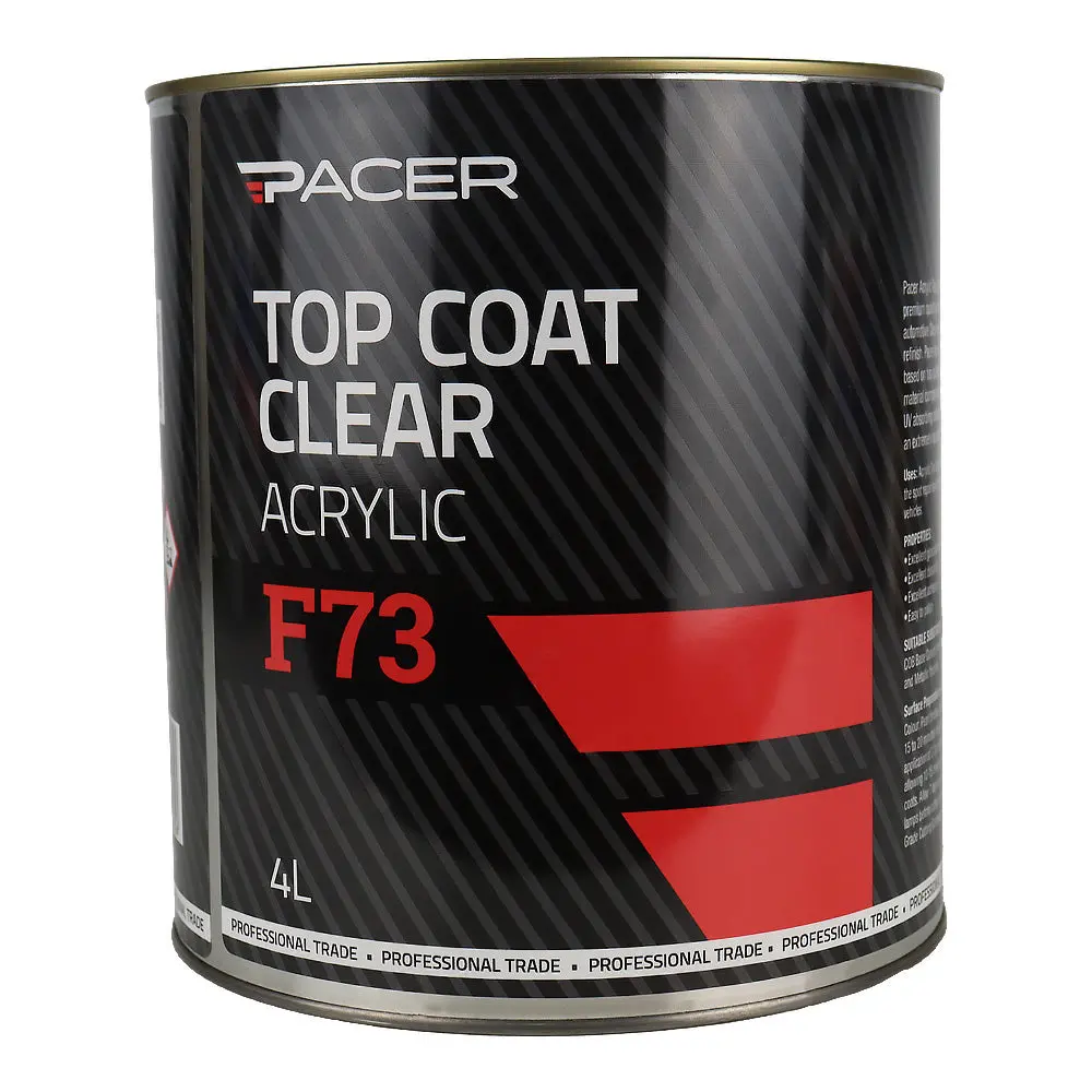 Pacer F73 Top Coat Clear Acrylic 4L Protective Finish 1