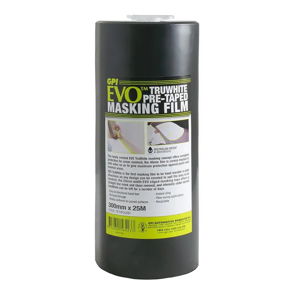 Gpi Evo Truwhite Pre Taped White Masking Film Roll 300Mm X 25M Dispenser 1