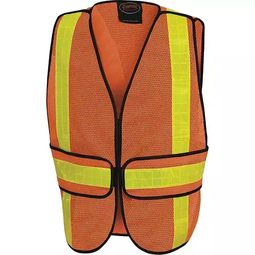 All-Purpose Mesh Safety Vest, High Visibility Orange, Polyester 1
