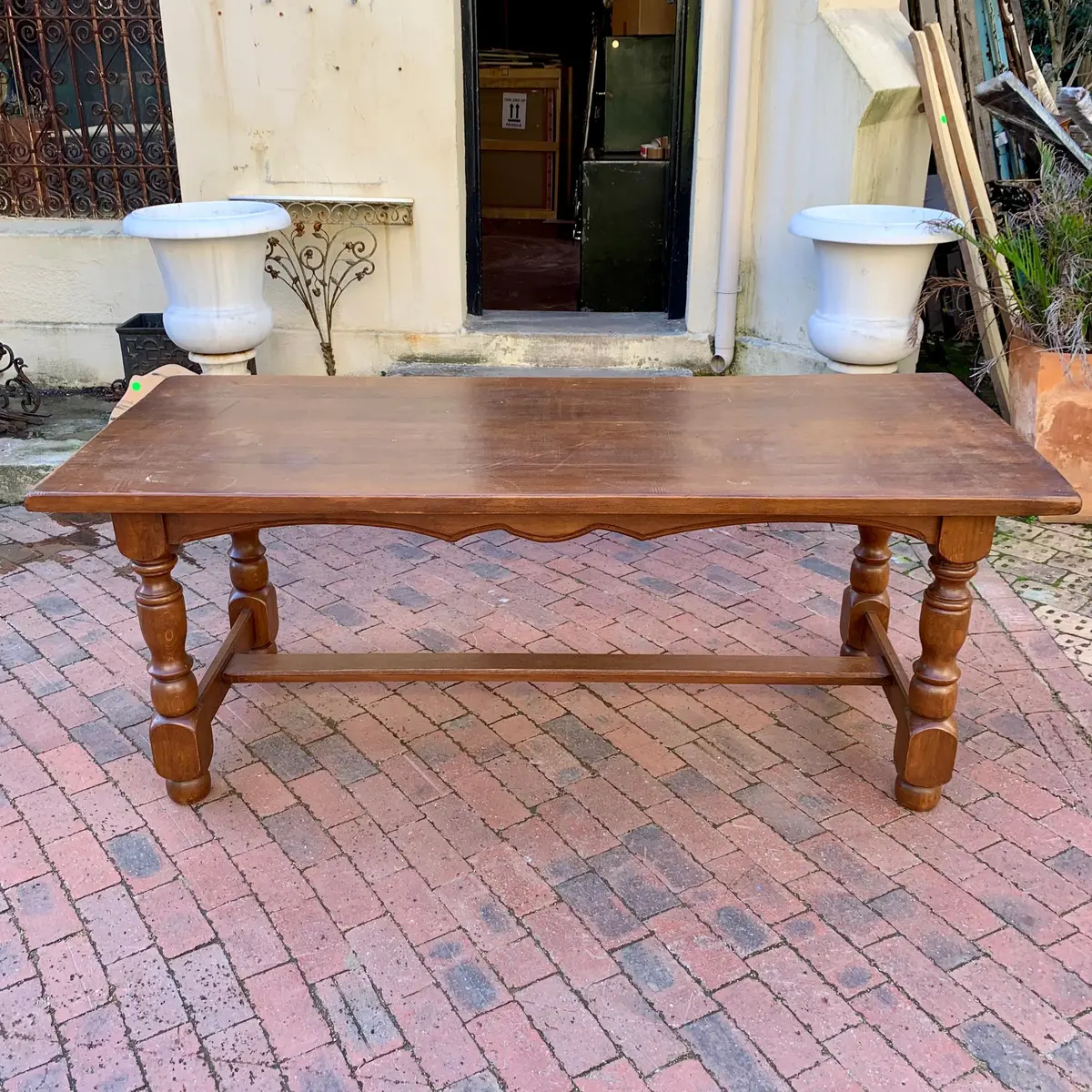 Antique Oak Dining Table With Chairs 1