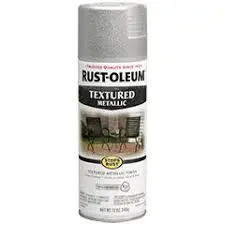 Rustoleum Textured Metallic Spray Paint Silver 340Gm Spray Rust Prevention 1