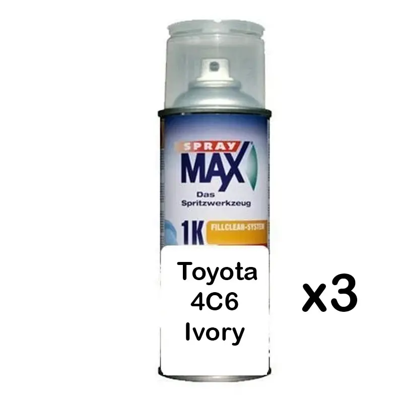 Auto Car Touch Up Paint Can For Toyota 4C6 Ivory X 3 1