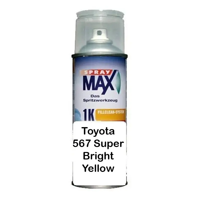 Auto Car Touch Up 298 Ml Paint Can For Toyota 567 Super Bright Yellow 1