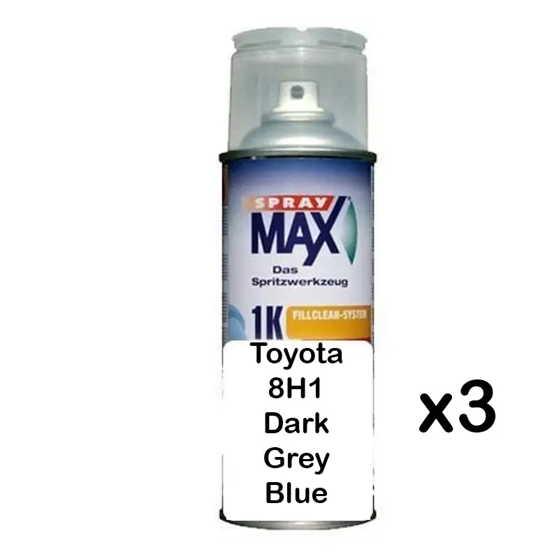 Auto Car Touch Up Paint Can For Toyota 8H1 Dark Grey Blue X 3 1