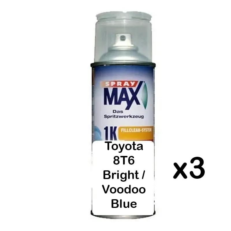 Auto Car Touch Up Paint Can For Toyota 8T6 Bright/Voodoo Blue X 3 1