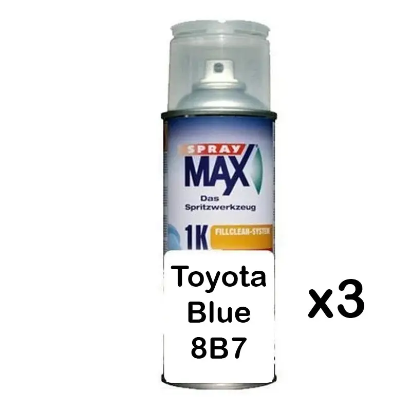 Auto Car Touch Up Paint Can For Toyota 8B7 Blue X 3 1