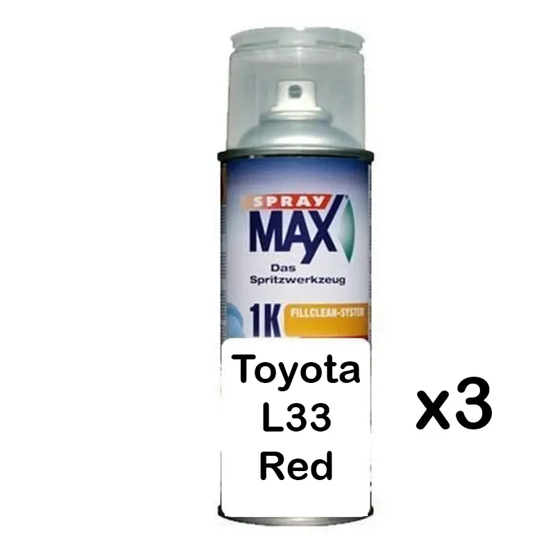 Auto Car Touch Up Paint Can For Toyota L33 Red X 3 1
