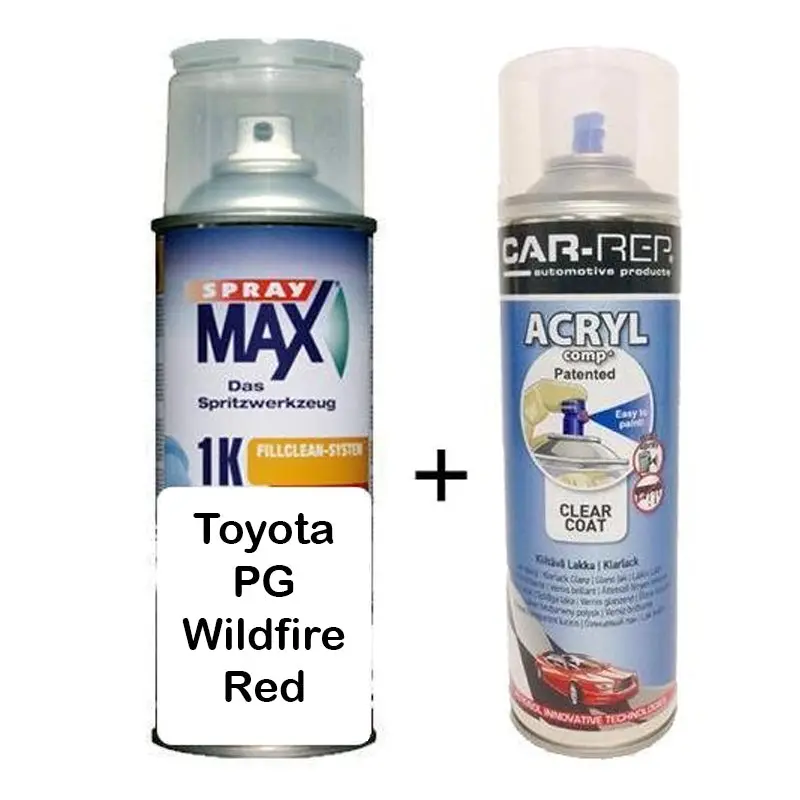 Auto Touch Up Paint For Toyota Pg Wildfire Red Plus 1K Clear Coat 1