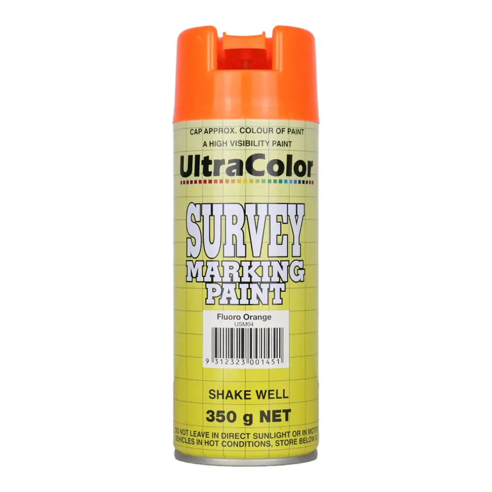 Ultracolor Survey Marking Paint Spot Marker Aerosol Can 350G Fluoro Orange 1