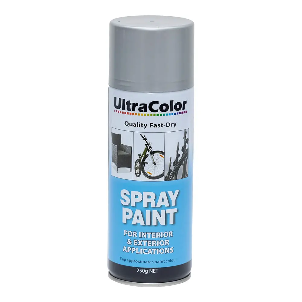 Ultracolor Spray Paint Fast Drying Interior Exterior 250G Aluminium Cans 1