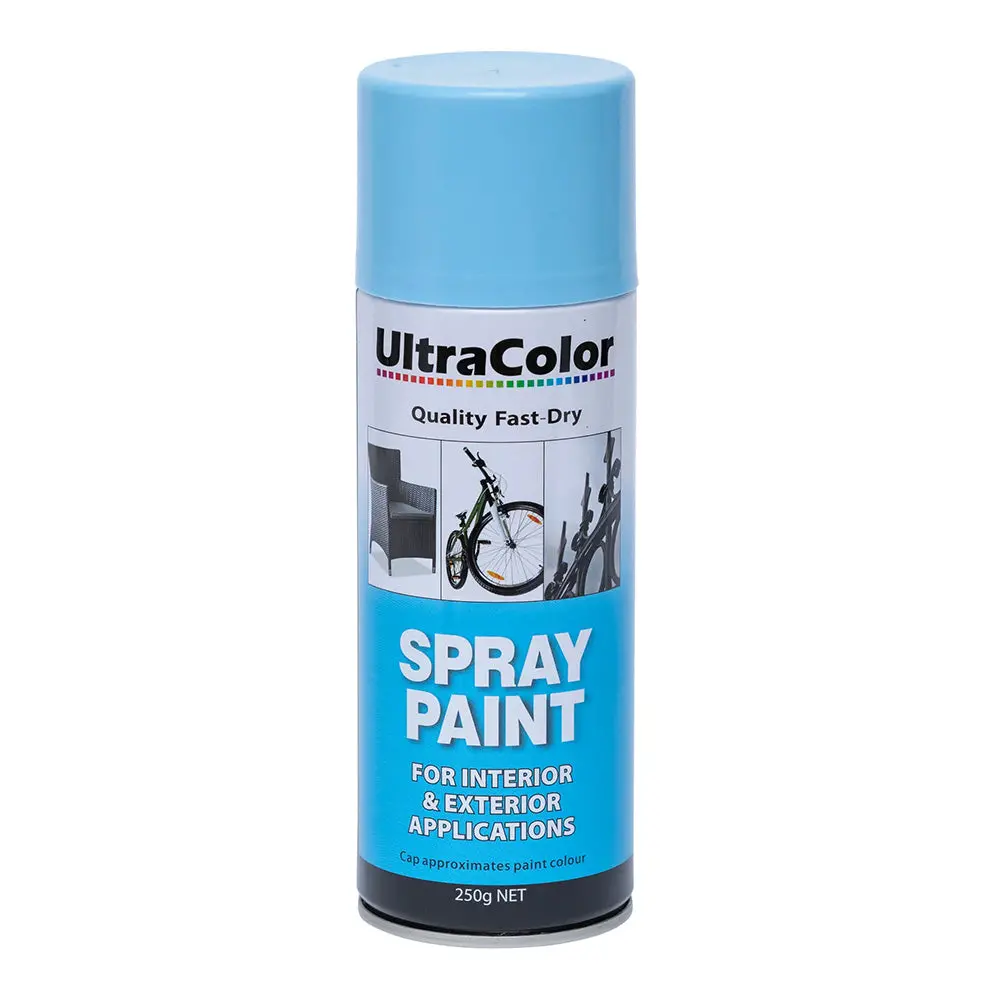 Ultracolor Spray Paint Fast Drying Interior Exterior 250G Baby Blue Cans 1