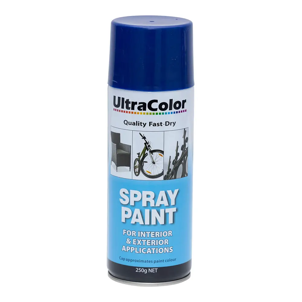 Ultracolor Spray Paint Fast Drying Interior Exterior 250G Navy Blue Cans 1