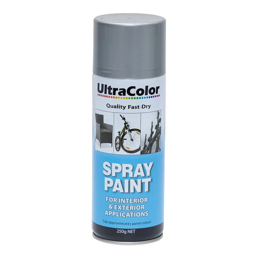 Ultracolor Spray Paint Fast Drying Interior Exterior 250G Hammertone Grey 1
