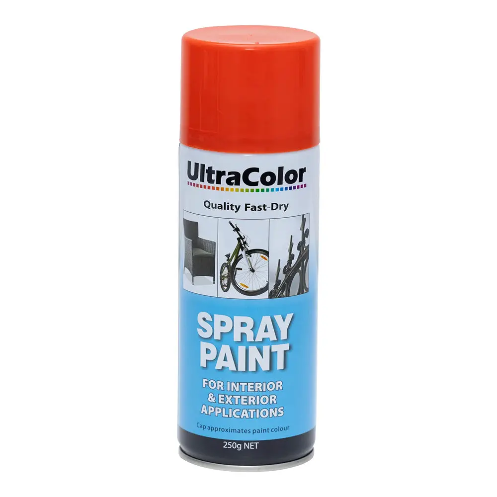Ultracolor Spray Paint Fast Drying Interior Exterior 250G Scarlet Cans 1